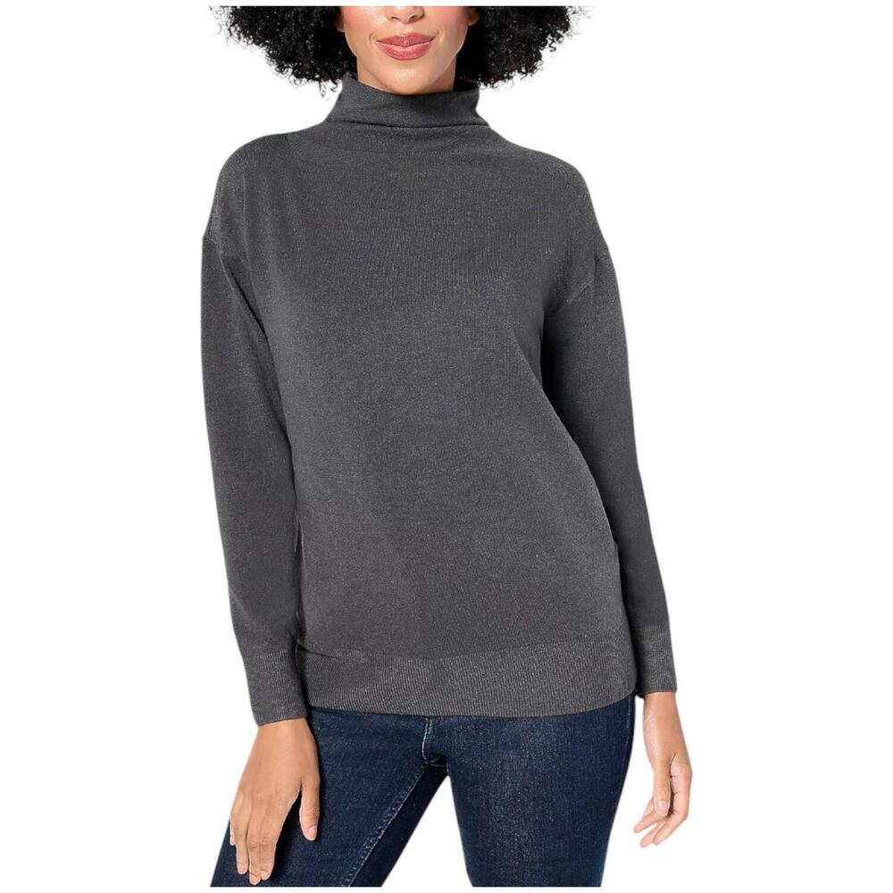 BEAUTIFUL by Lawrence Zarian Women's Turtleneck Sweater Charcoal - Regular